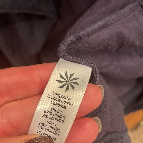 ATHLETA PRANAYAMA modal Studio Sweater ~wrap ~ navy blue - Picture 9 of 10